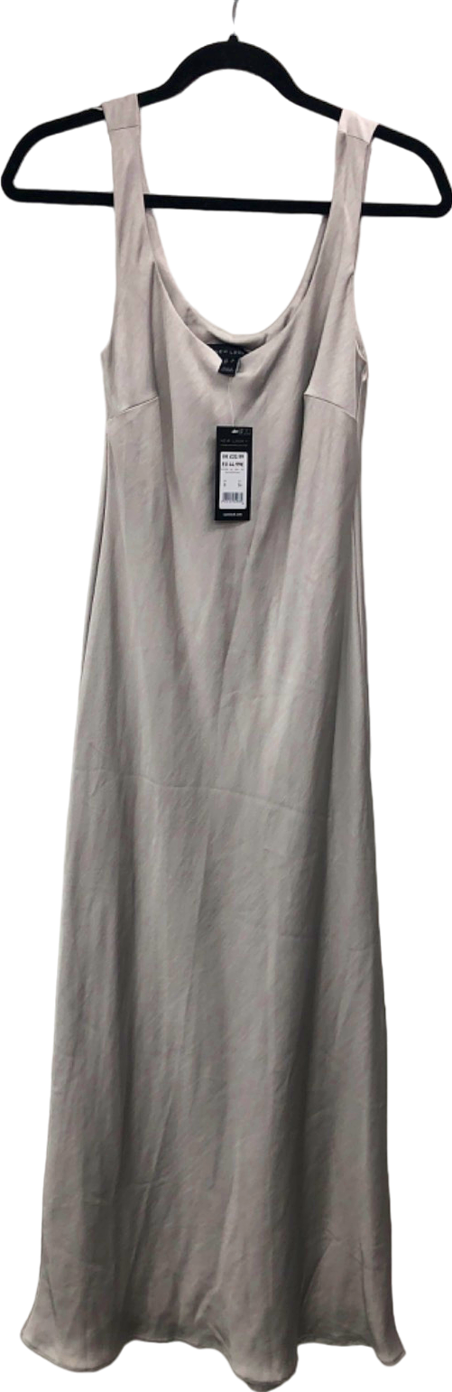 New Look Grey Sleeveless Midi Dress UK 8