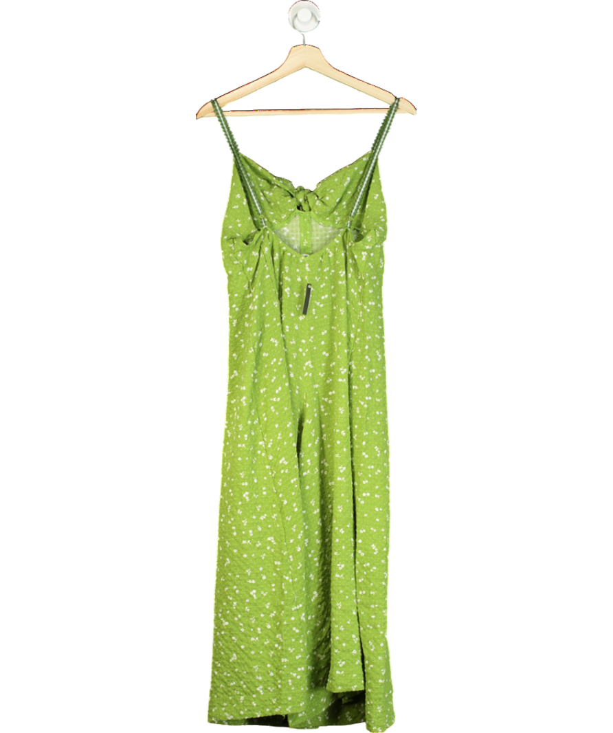 Free People Green Coming Home Romper Jumpsuit UK M