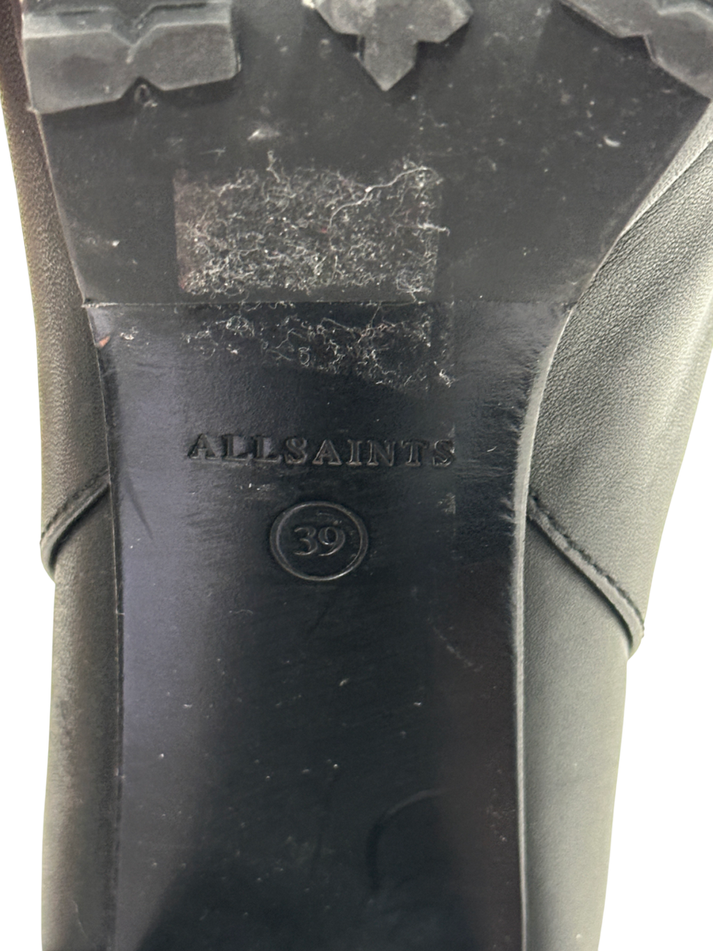 AllSaints Black Sarris Leather Boots UK 6 EU 39 👠