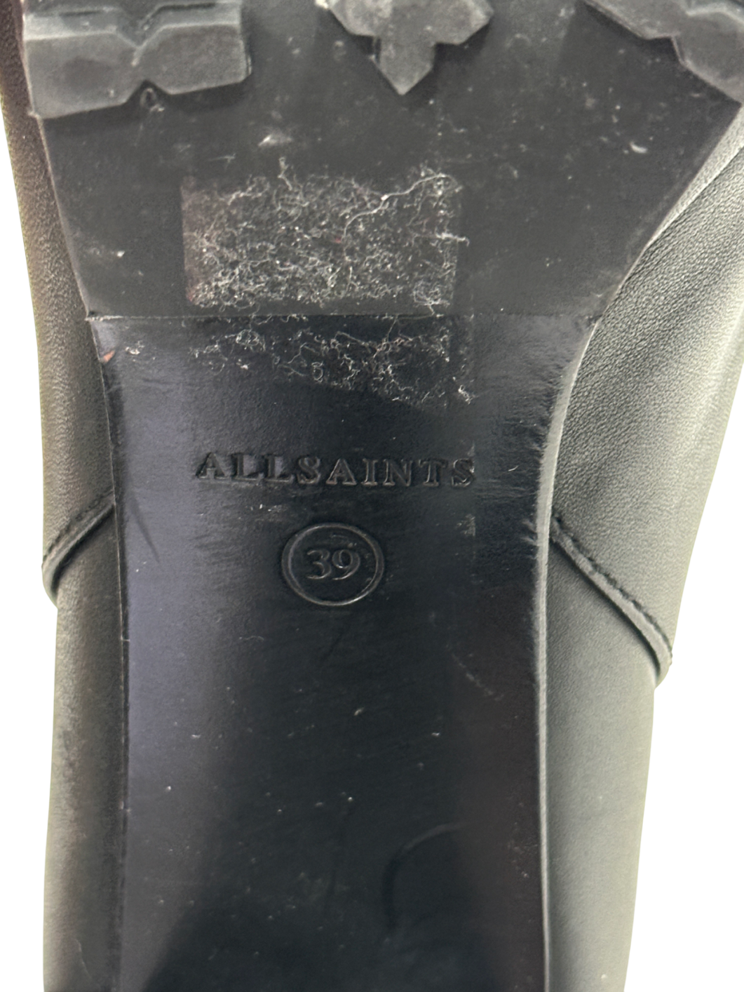 AllSaints Black Sarris Leather Boots UK 6 EU 39 👠