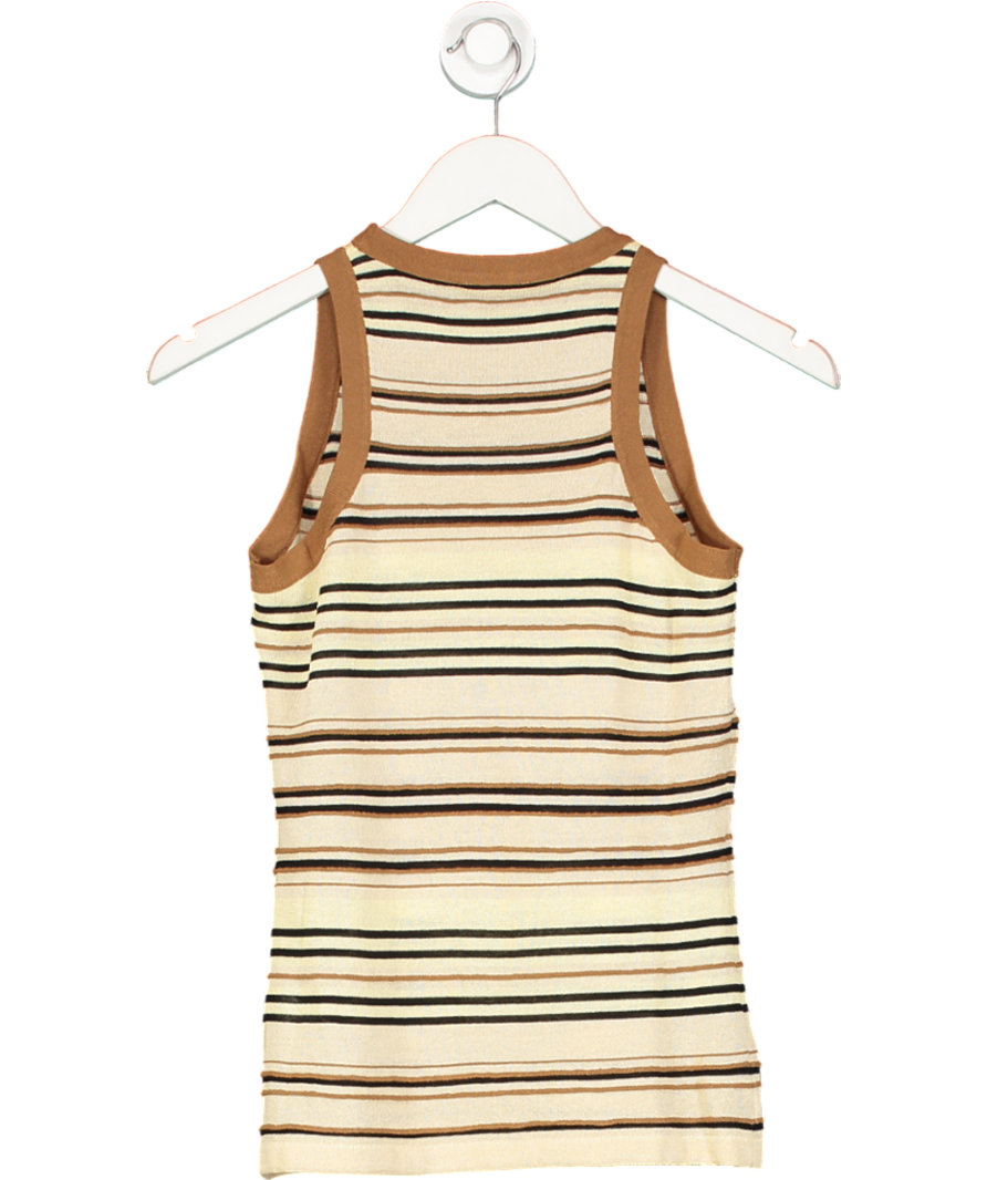 Karen Millen Brown Lightweight Striped Tank UK XS