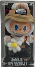 Pop Mart White The Monsters Fall In Wild Plush Labubu Doll Bag Keychain / Charm