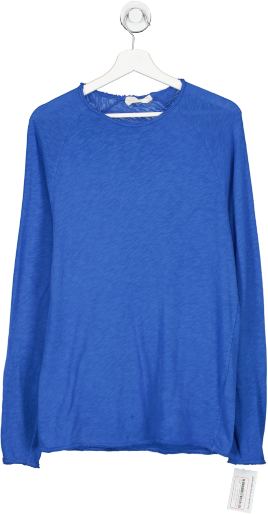 American Vintage Blue Sonoma Long Sleeve T Shirt UK S