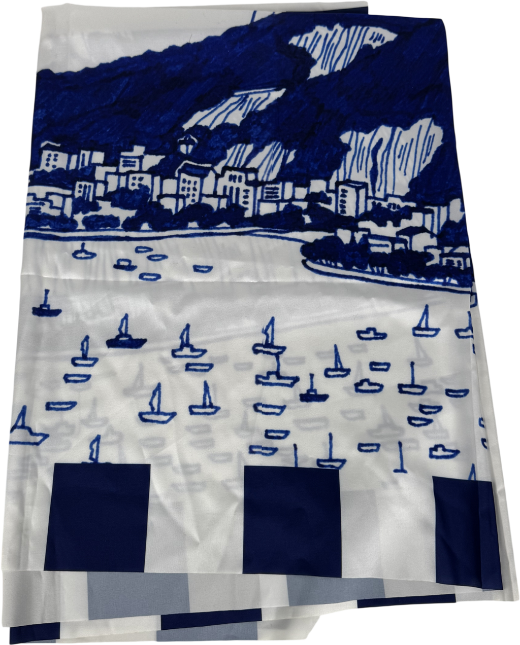 Grando Rio De Janeiro White Silk Scarf