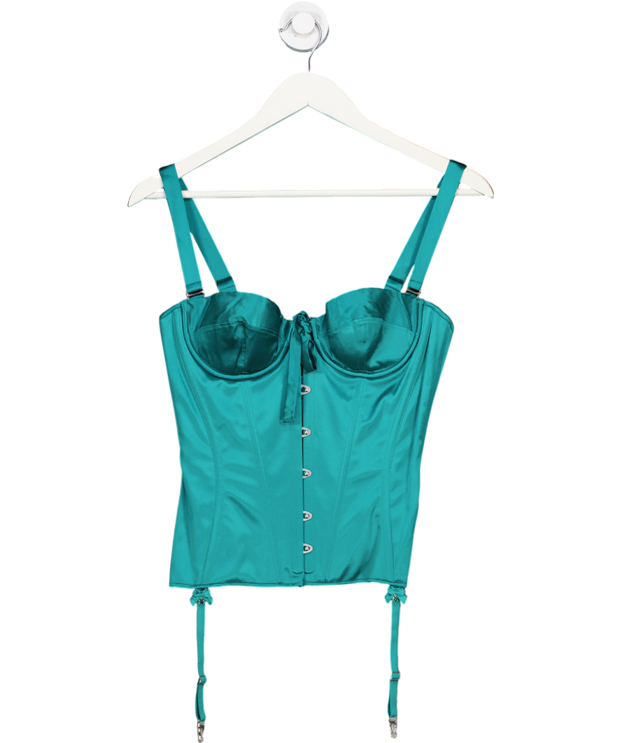 scarlett gasque Green The Enchanted Teal Corset UK S