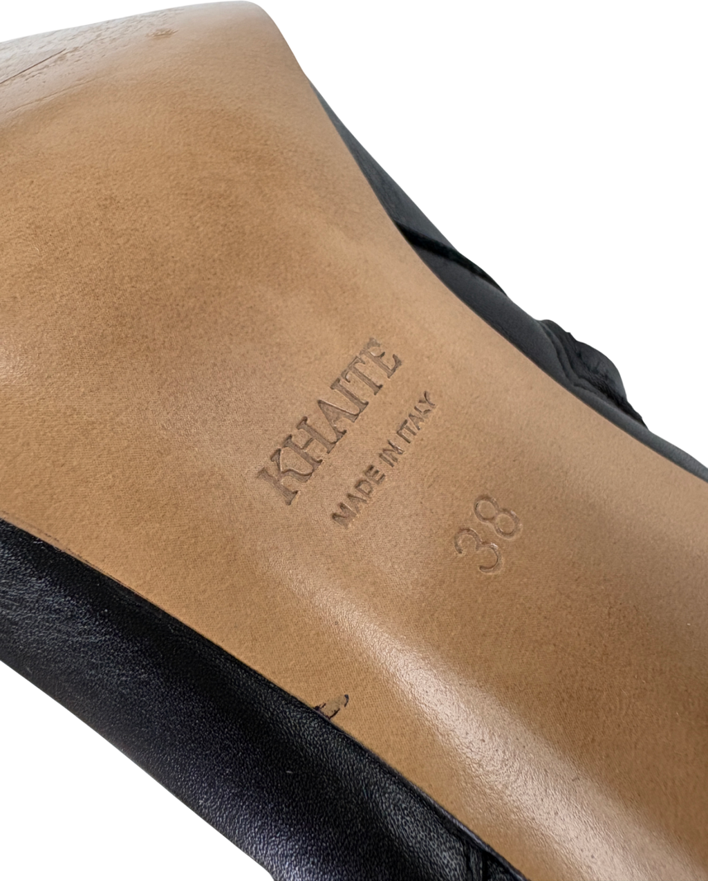 Khaite Black Leather Knee High Boots UK 5 EU 38 👠