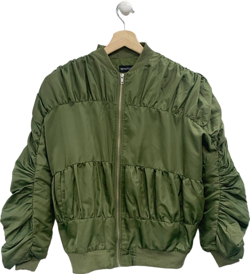 PrettyLittleThing Green Bomber Jacket UK 6