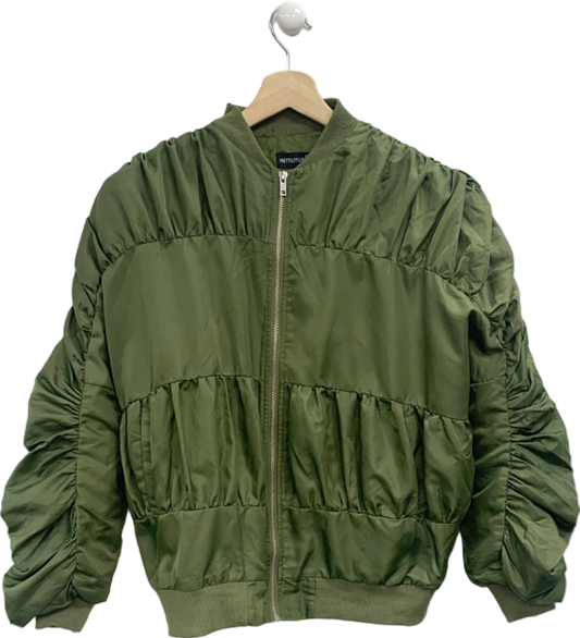 PrettyLittleThing Green Bomber Jacket UK 6