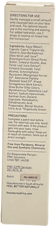 the natural africa Resurrection Moisturiser 50ml