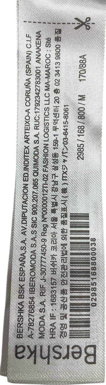 Bershka Black Strapless Blazer Top UK M