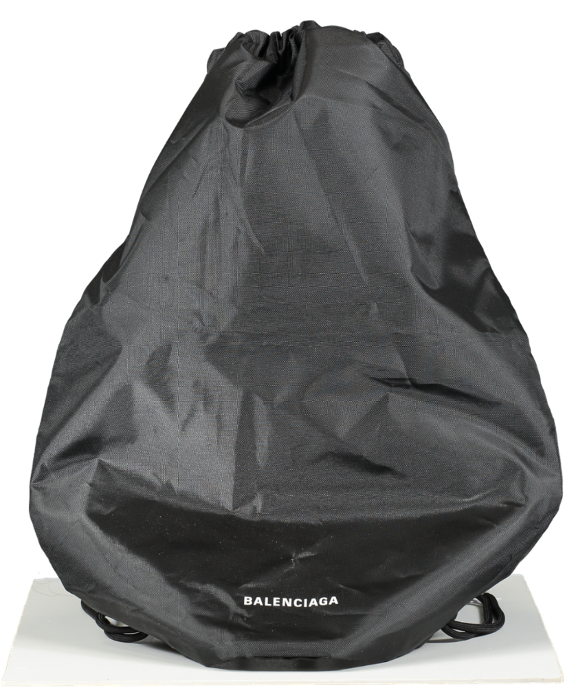 Balenciaga Black Explorer Drawstring Backpack One Size