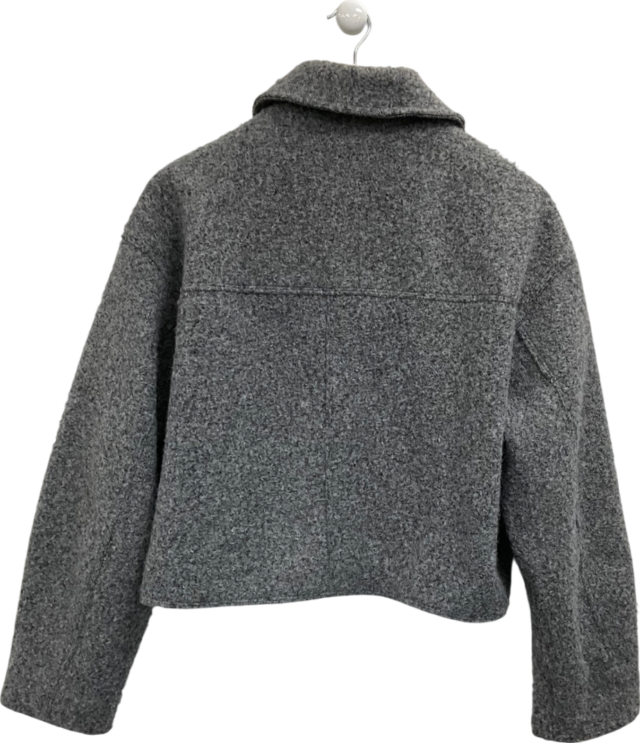 ZARA Grey Short Boucle Jacket UK L