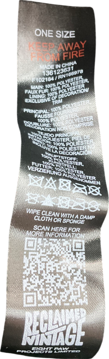 Reclaimed Vintage Unisex Cap With Faux Fur In Black