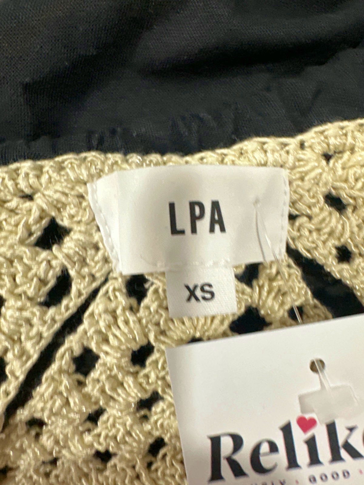 LPA Cream Crochet Maxi Dress UK XS