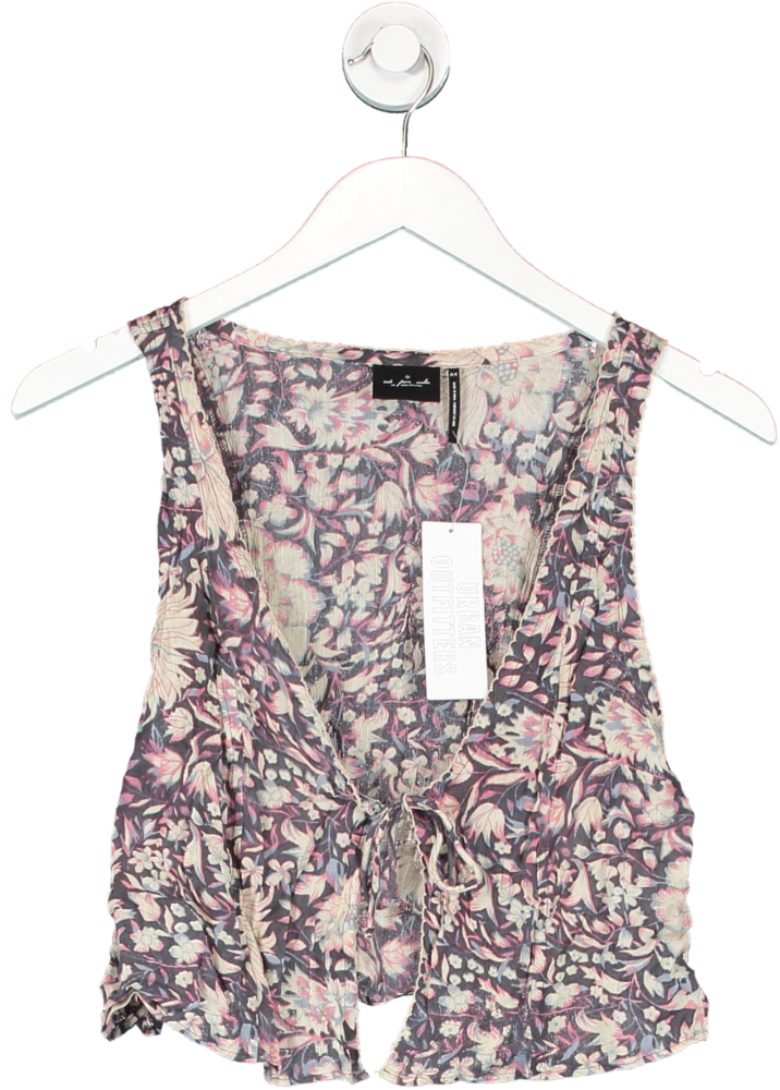 Urban Outfitters Multicoloured Floral Tie Front Top UK M