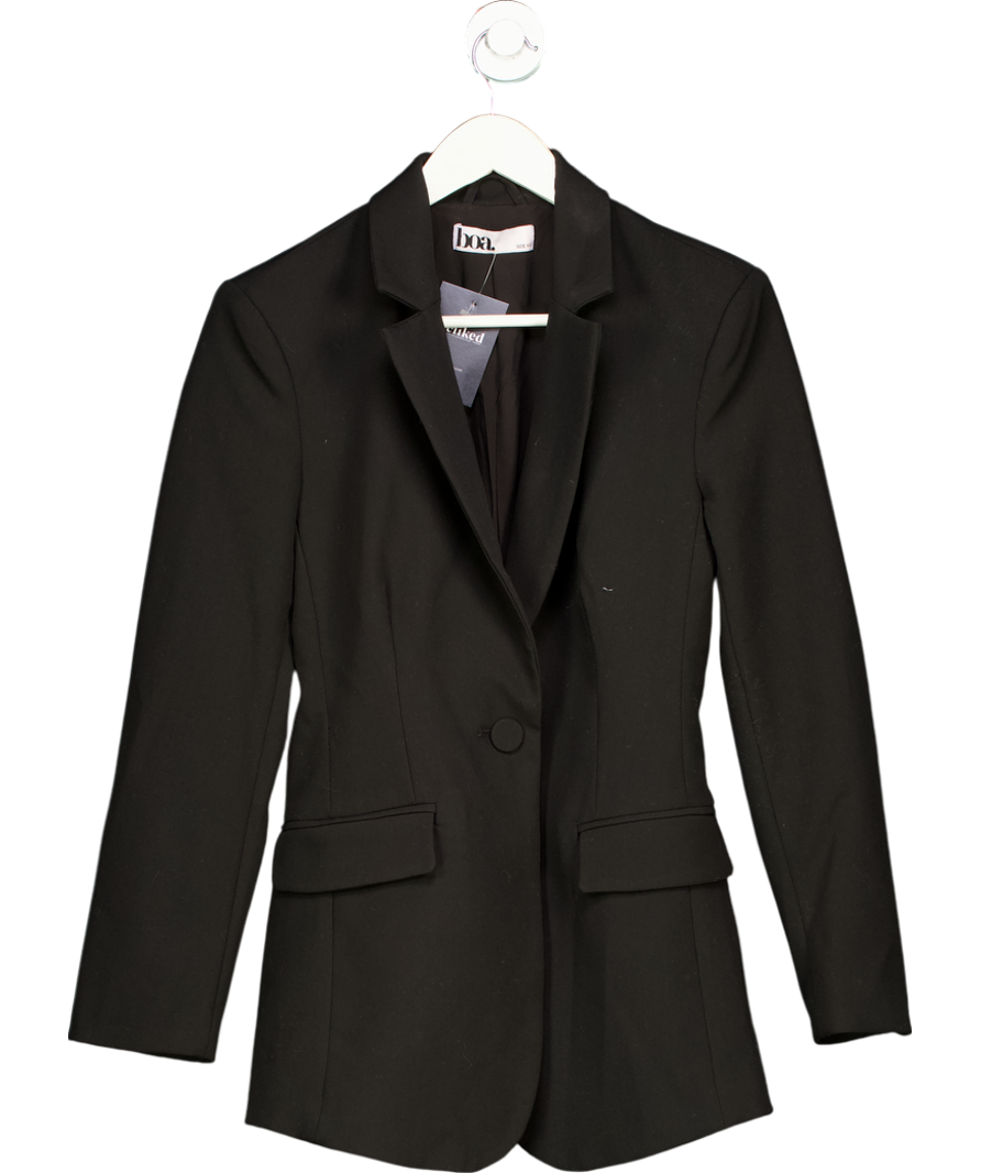 BOA Black Hourglass Single Breasted Blazer UK XS