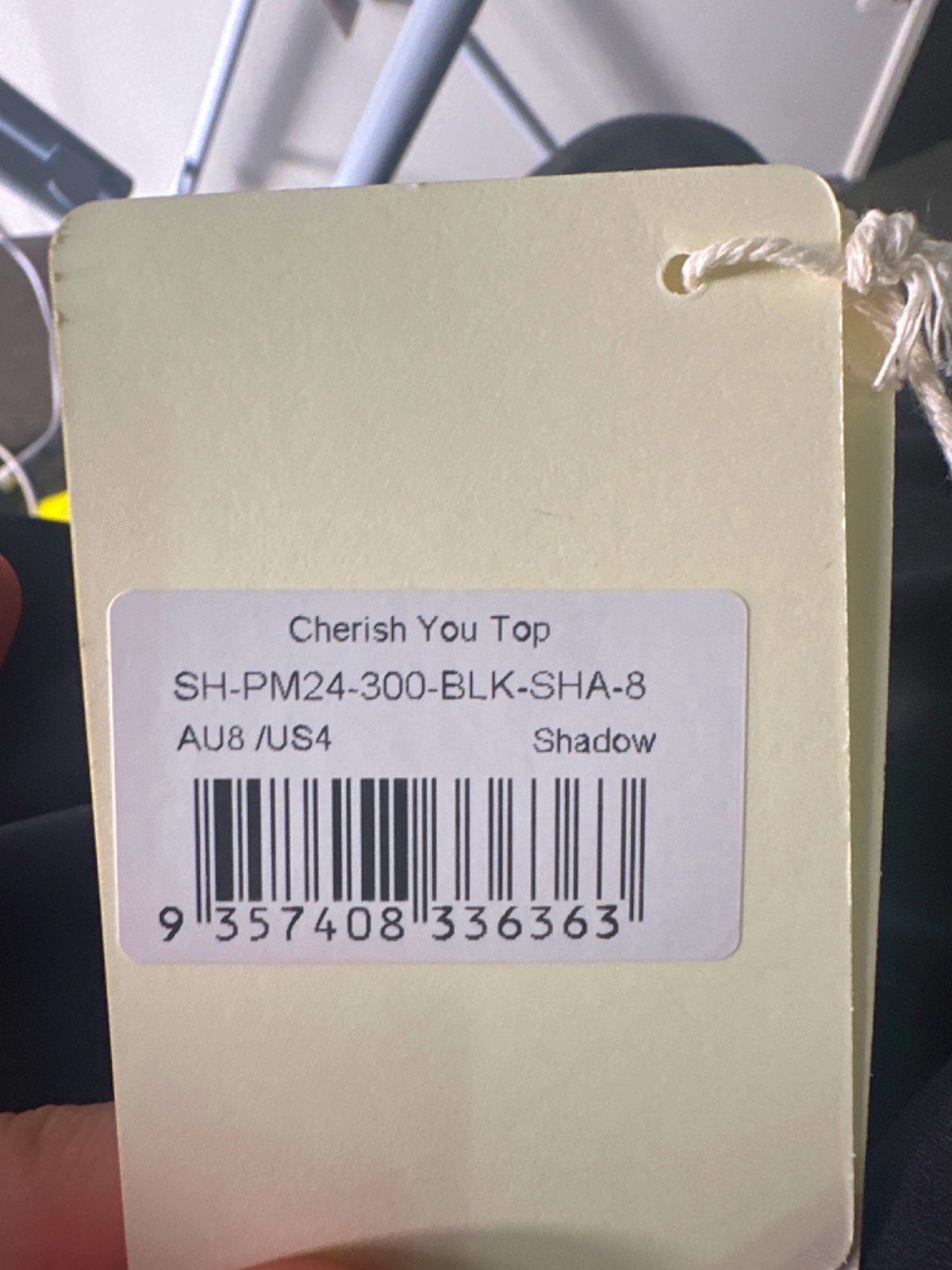 PepperMayo Black Cherish You Top UK 8