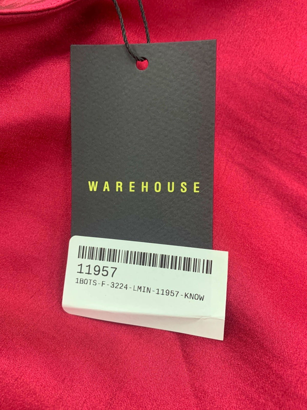 Warehouse Pink Satin Skirt With Buttons UK 14