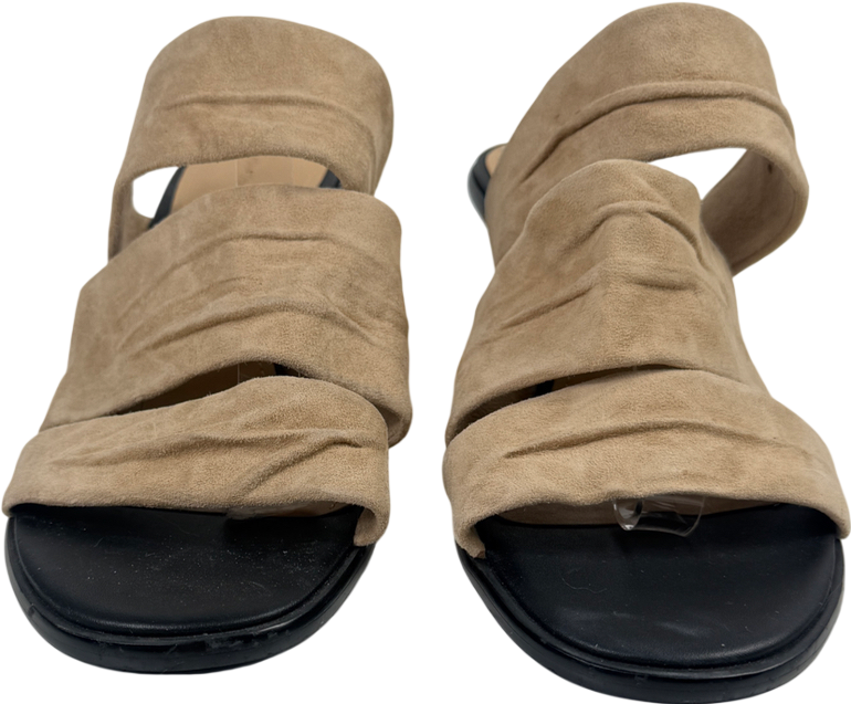 & Other Stories Cream Ball Detail Statement Sandalette Suede Sandals In Light Beige UK 6 EU 39 👠
