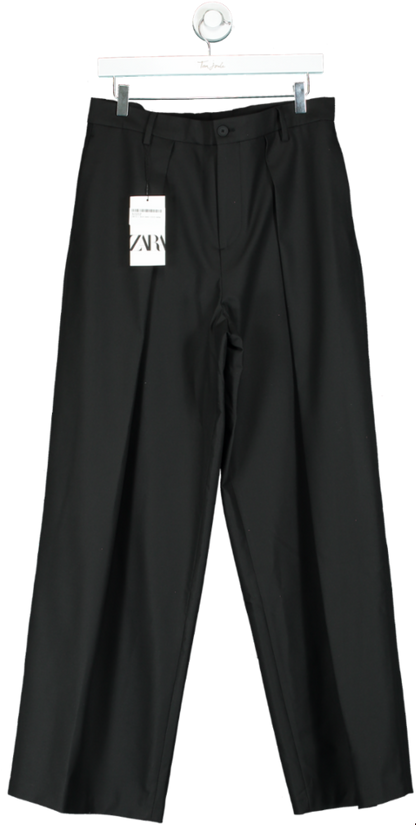 Zara Black Wide Leg Trousers UK 10