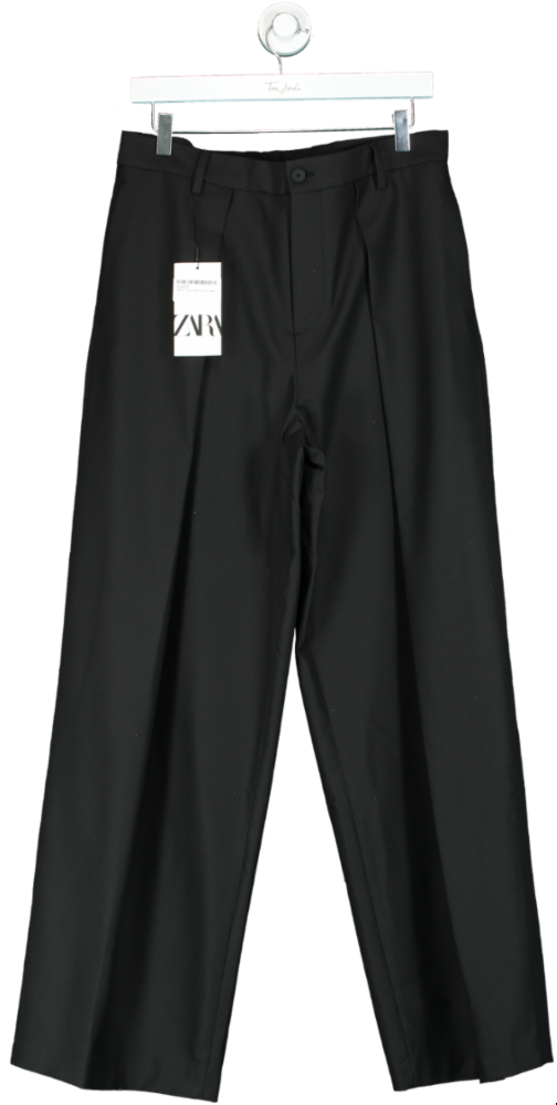 Zara Black Wide Leg Trousers UK 10