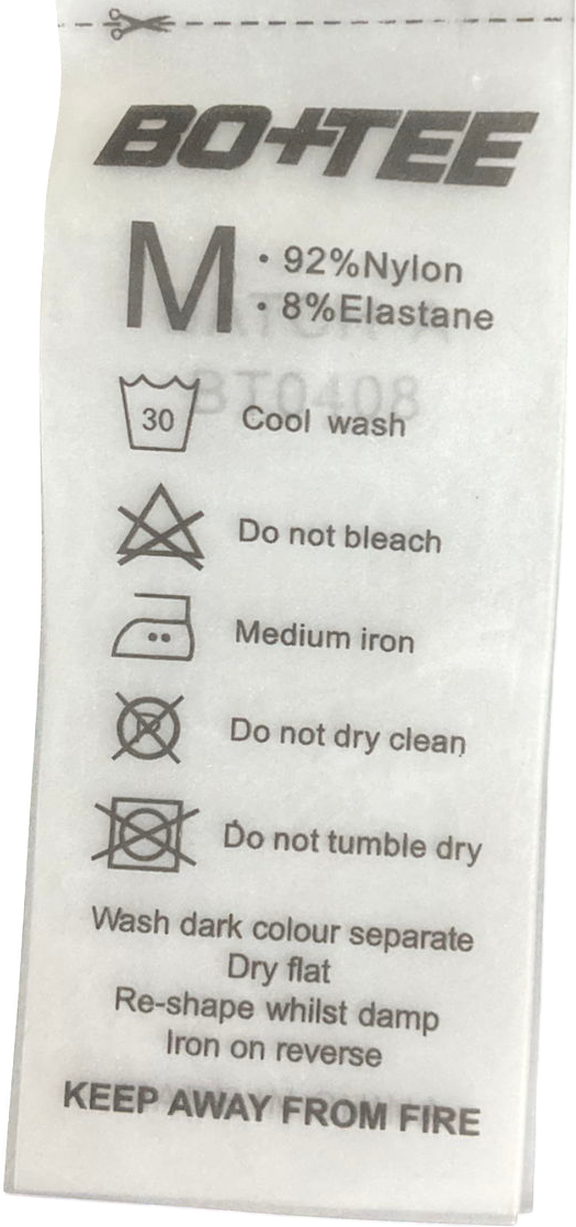 Bo + Tee Black One Shoulder Sports Bra UK M