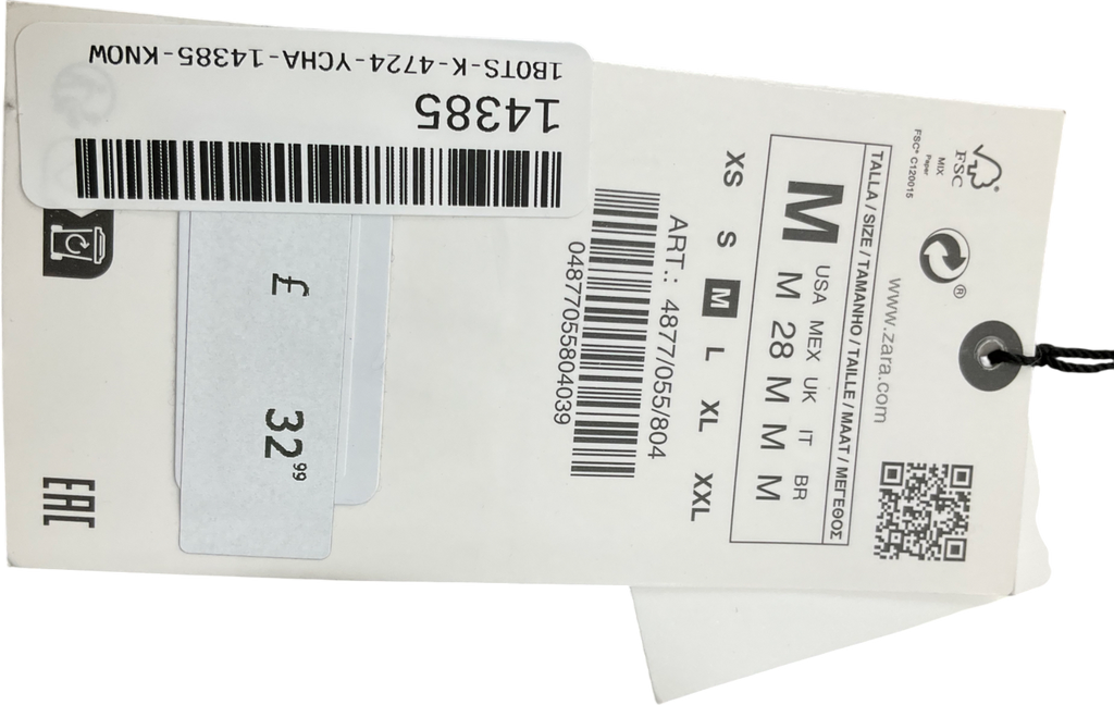 ZARA Grey The Casual Barrel Trouser UK M