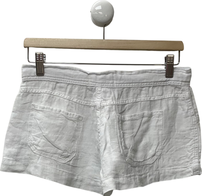 Urban Outfitters White Linen Shorts UK S