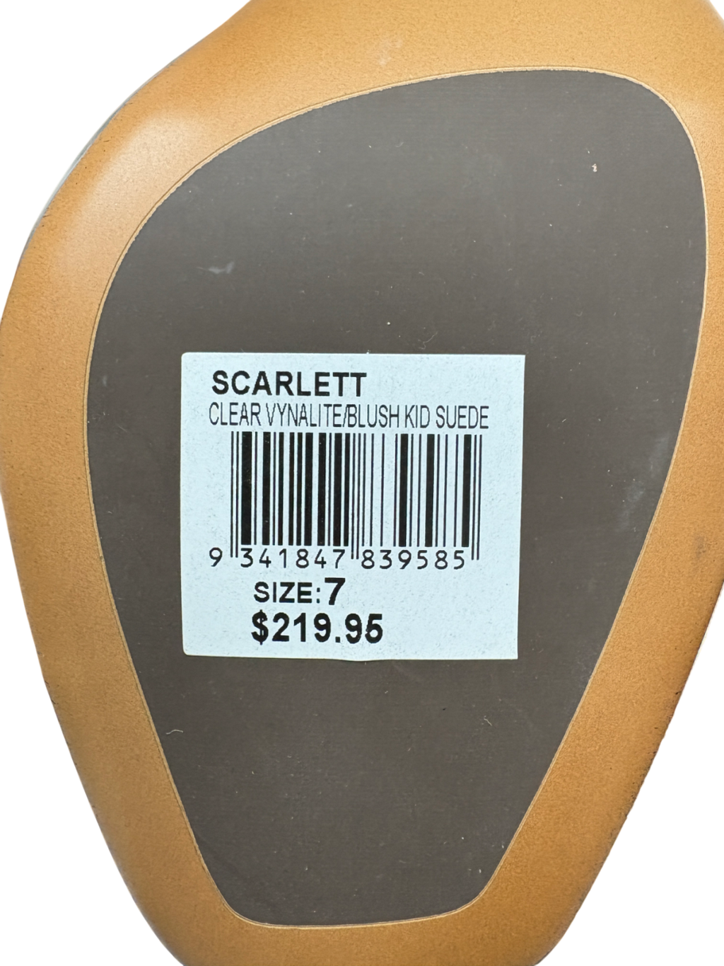 Tony Bianco Nude Scarlett Suede Perspex Heeled Mules UK 5 EU 38 👠