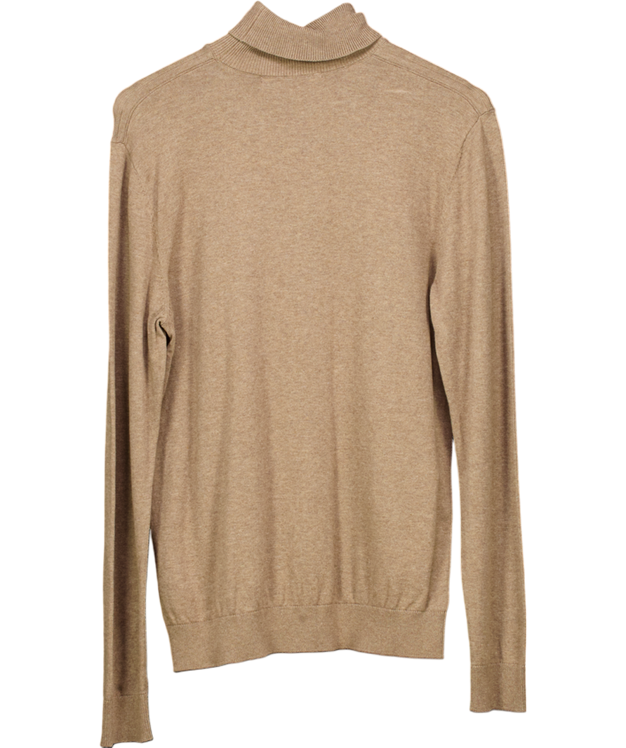 Selected Homme Brown Roll Neck Knit Jumper UK M