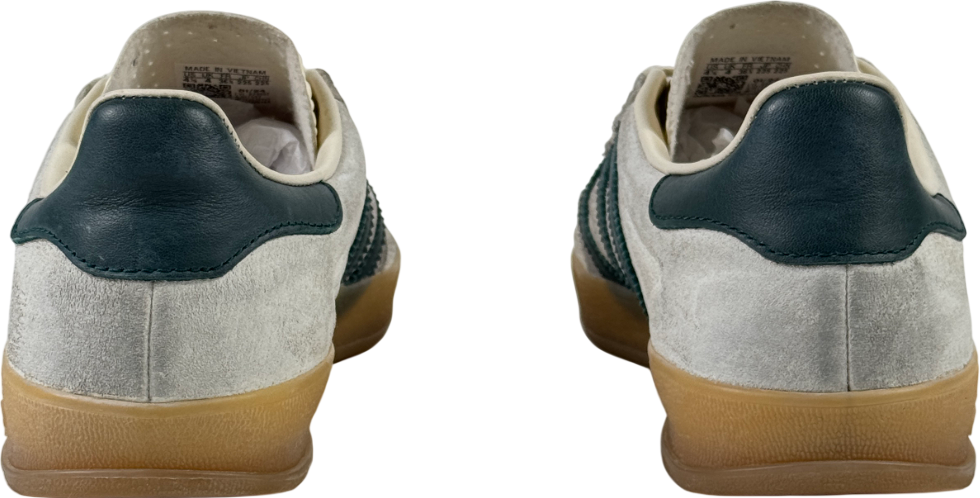ADIDAS Originals  130 Gazelle Indoor Trainers - Cream White / Collegiate Green UK 4 EU 37 👠