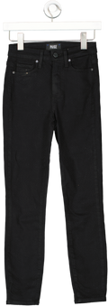 PAIGE Black Margot Ultra Skinny High Waisted Jeans UK XS