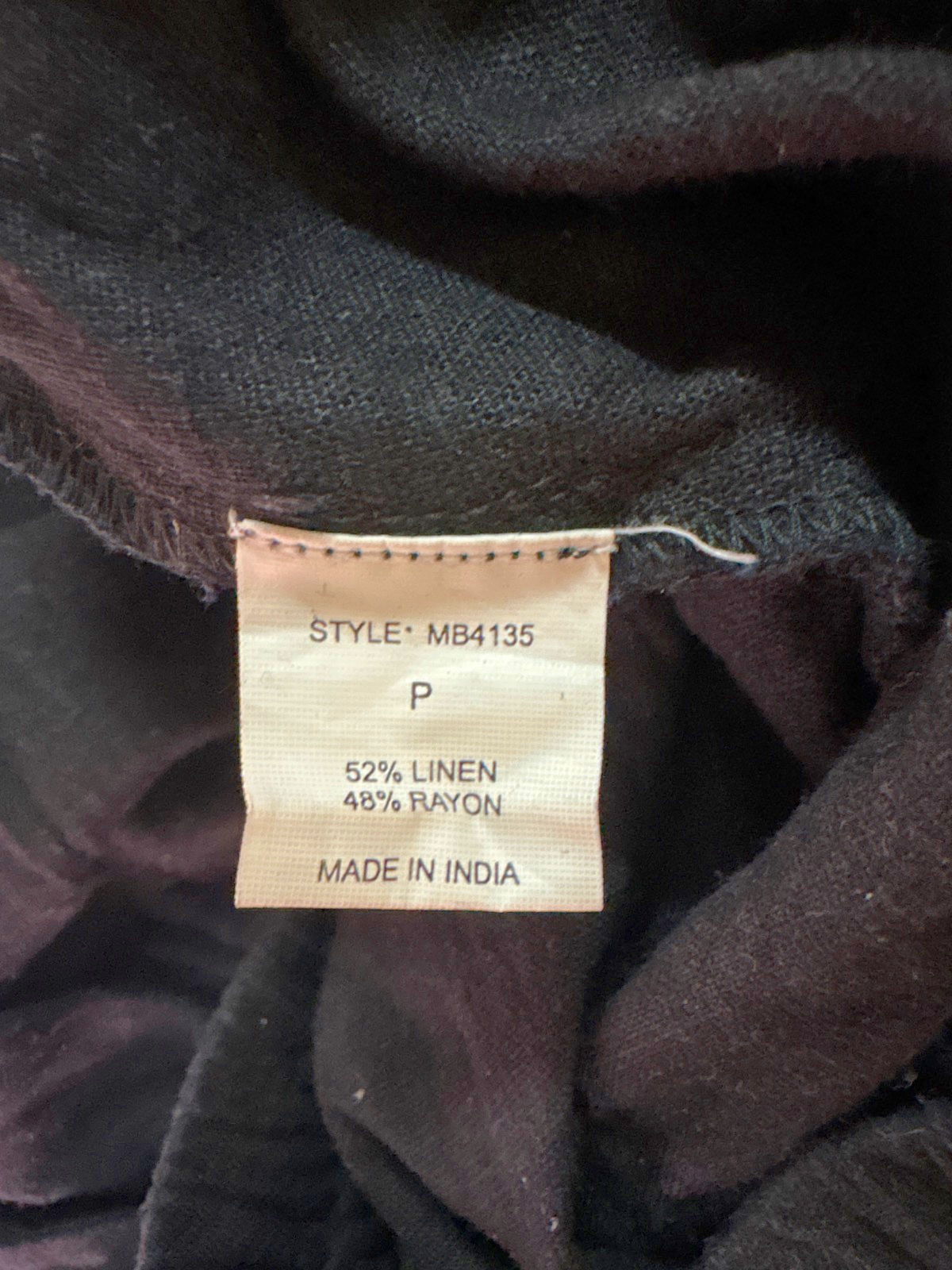 Monday Black Linen Blend Trousers UK S