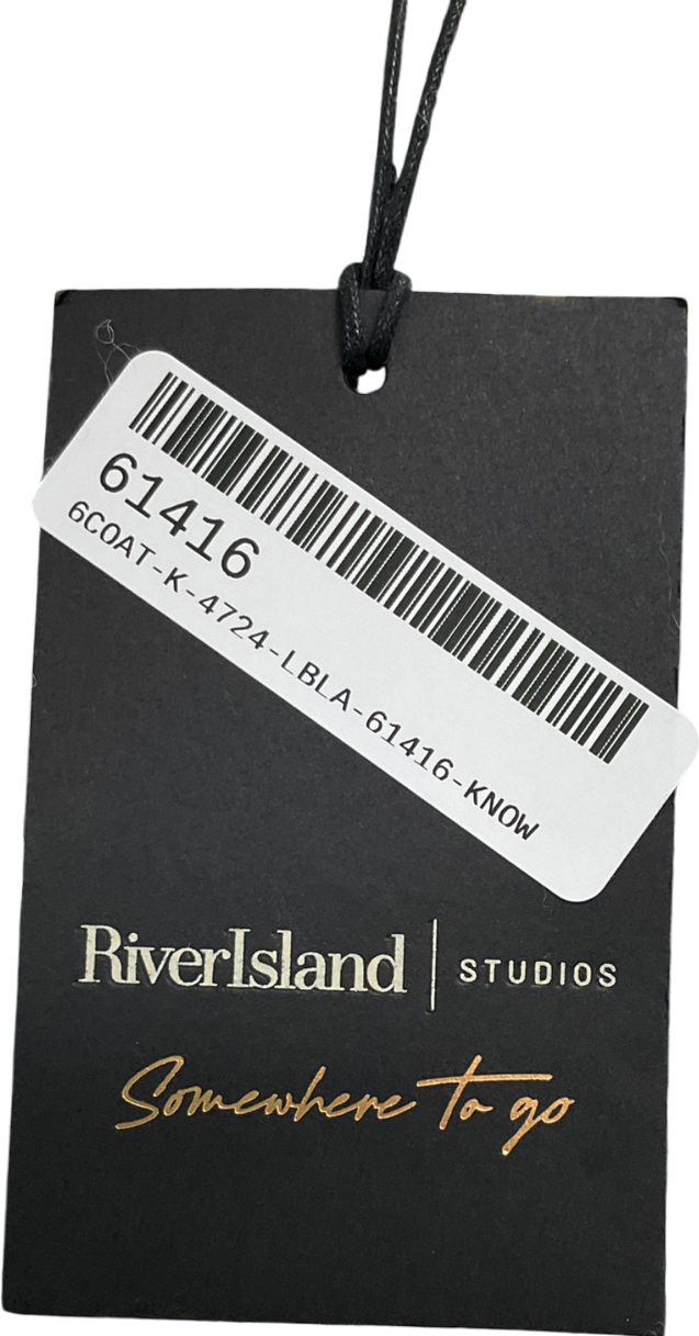 River Island Metallic Collarless Jacket UK 6