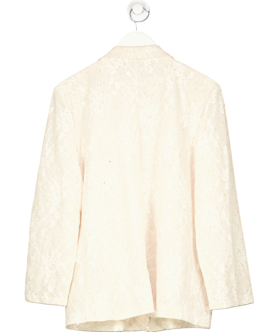 Law & Co Cream Choklate Tailman Sequin Blazer UK L