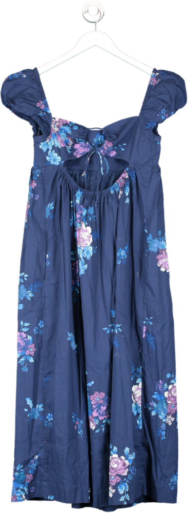 Free People Blue Floral Cut Out Maxi Dress UK S
