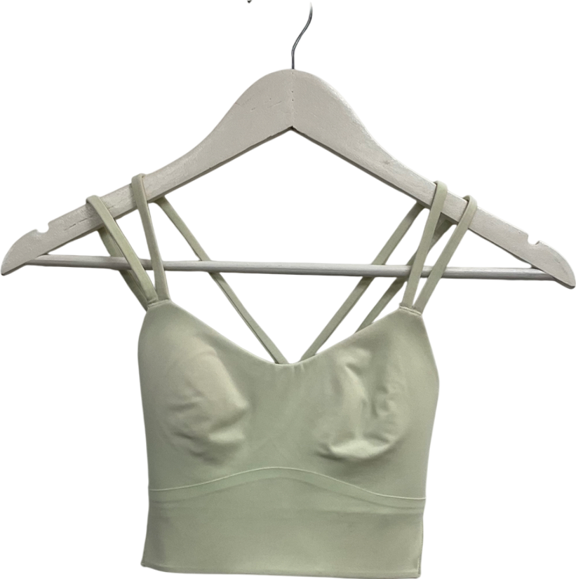 Lululemon Green Cross Back Crop Topn UK S