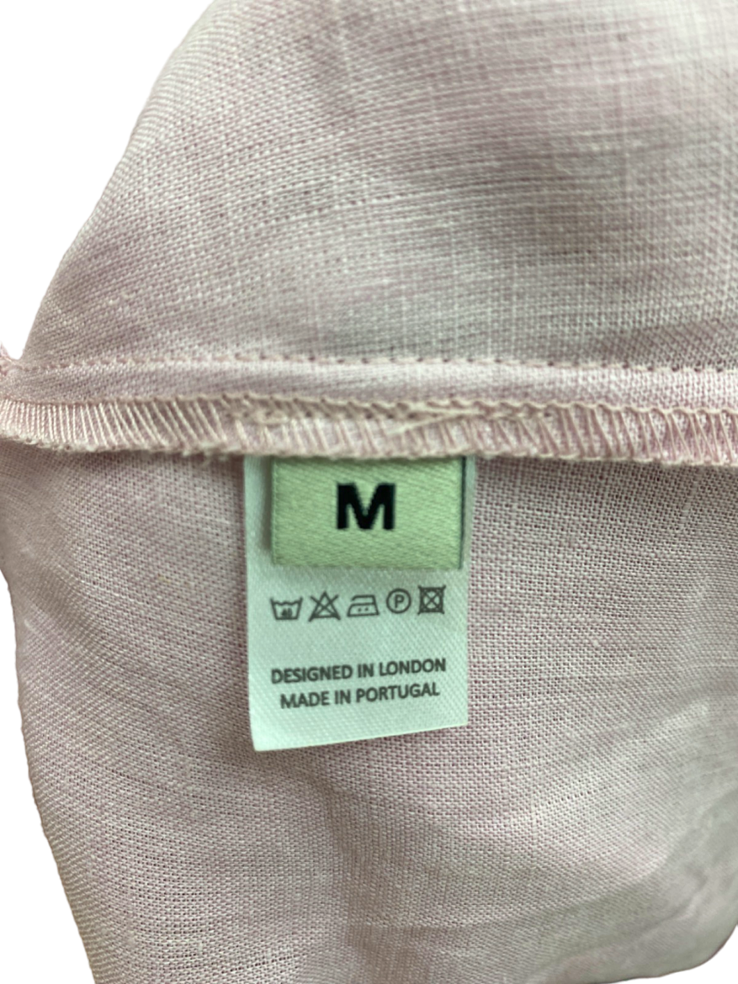 Asceno Pink Linen Dress Medium UK 12