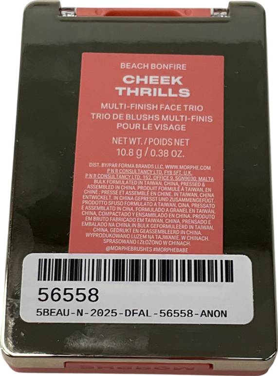 Morphe Cheek Thrills Multi Finish Face Trio Palette Beach Bonfire 10.8