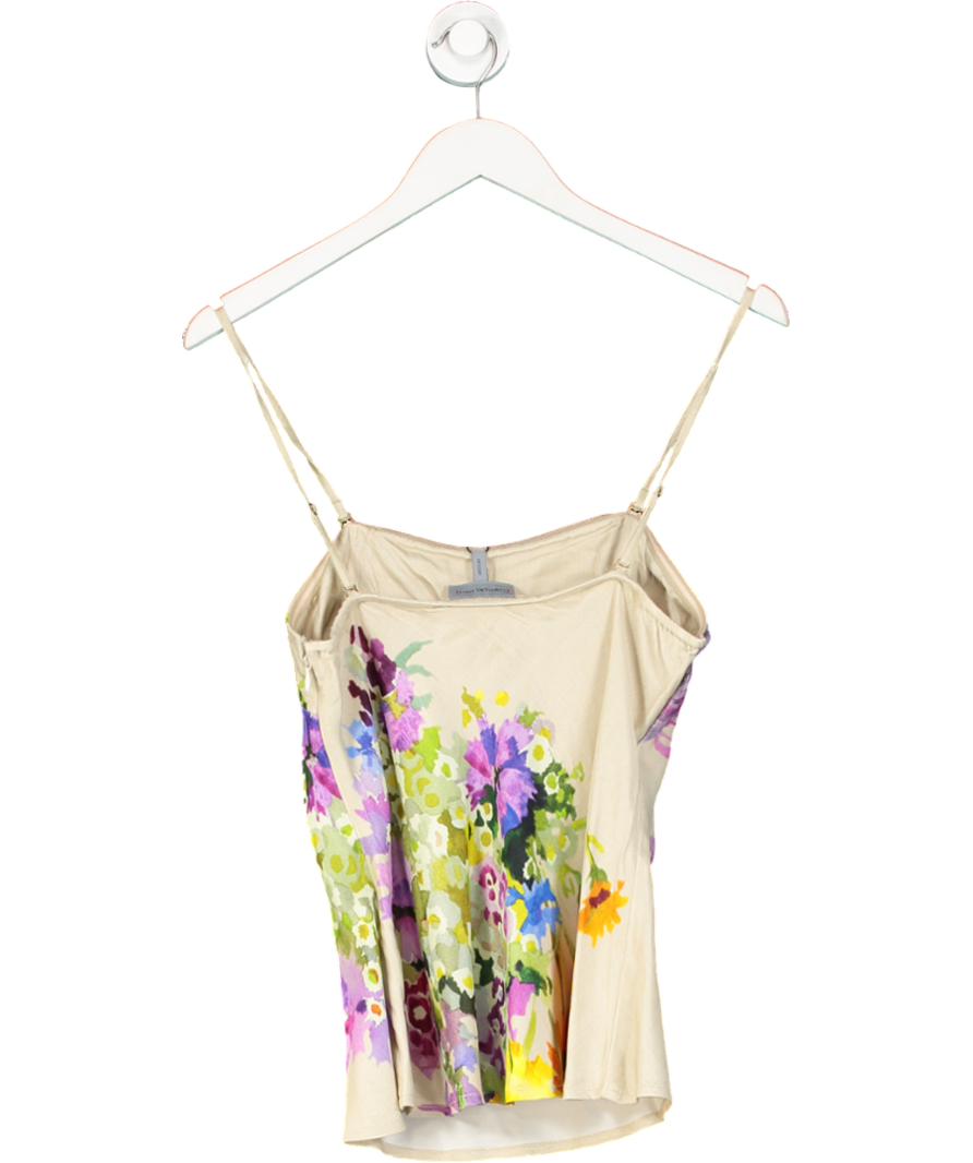 Anthropologie Beige Floral Cami Top UK M