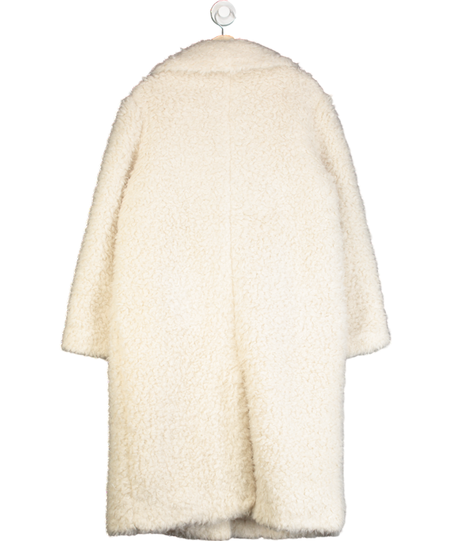 NA-KD White Faux Fur Coat UK 8