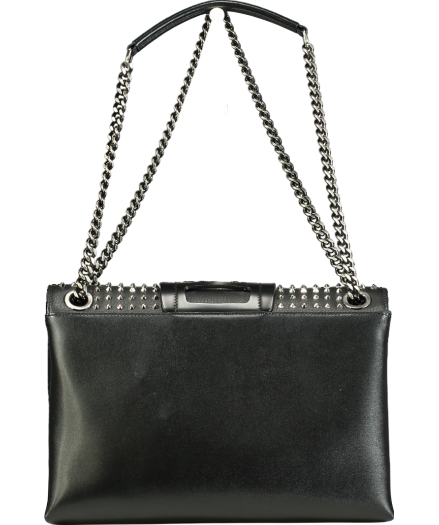 HOGAN Black Studded leather Fold Shoulder Bag