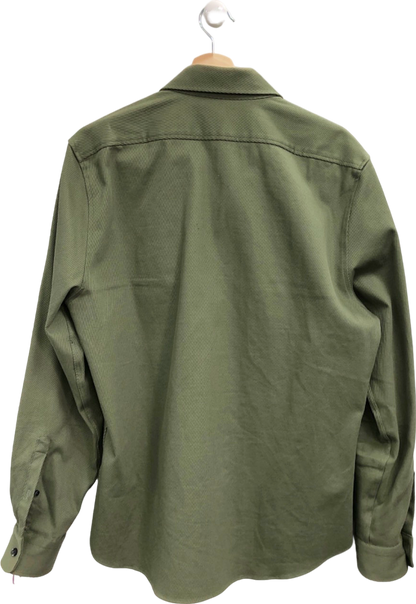 Reiss Green Long Sleeve Textured Shirt XL