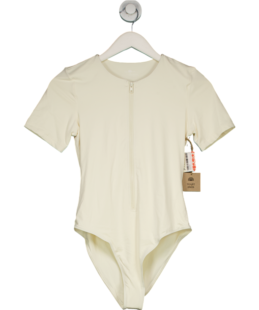 Free People Cream Toast Signature Surf Swim Suit UK M