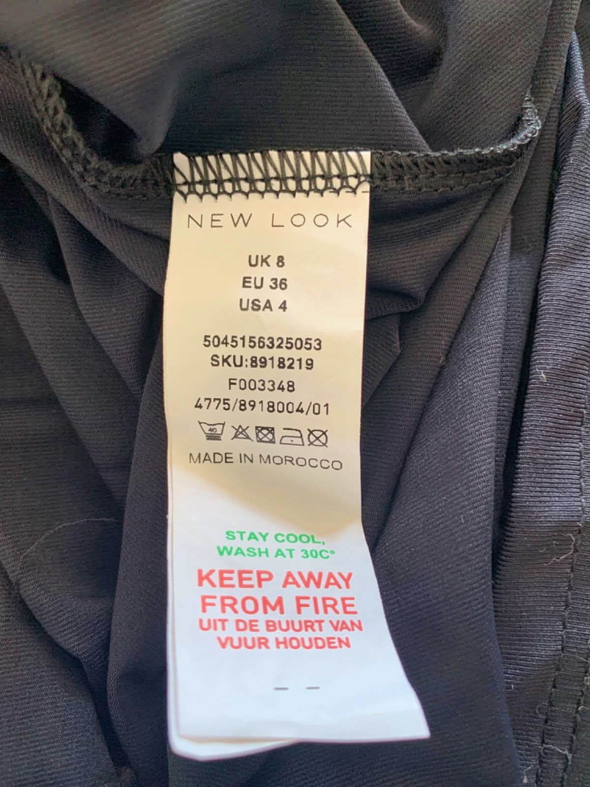 New Look Navy Blue Slinky Turtle Neck Dress UK 8