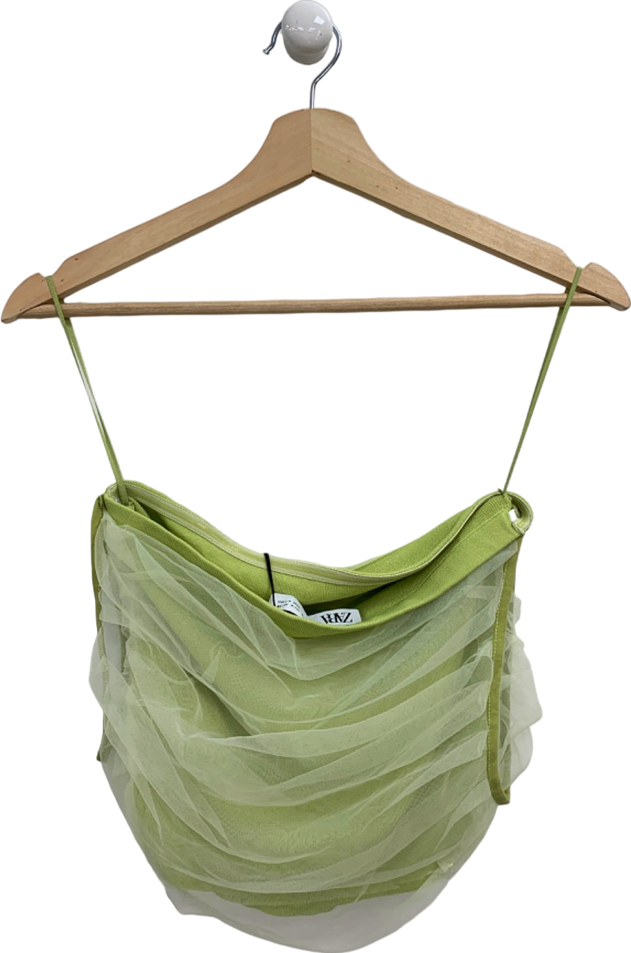 Zara Lime Green Mesh Overlay Camisole S/M