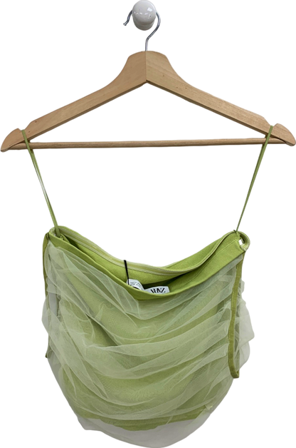 Zara Lime Green Mesh Overlay Camisole S/M