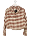Sezane Brown Heavy-weight Gingham Jacket UK 18