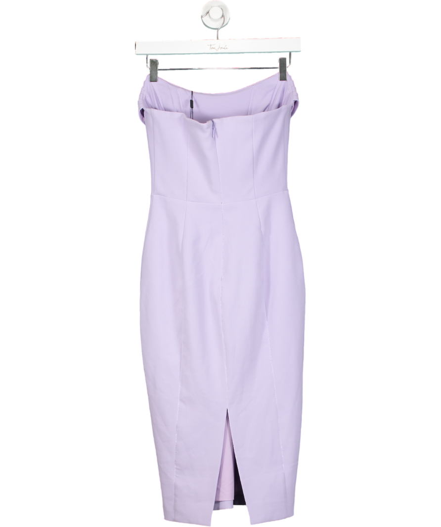 Lavish Alice Purple Strapless Midi Dress UK 6