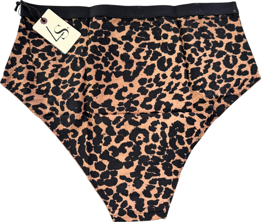 Love Stories Brown Moonflower High Waisted Knickers UK S